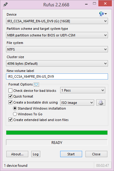 Rufus Windows 10 Bootable USB Flash Drive