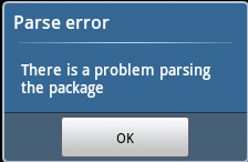 Fix Parse Error - There is a Problem Parsing the Package