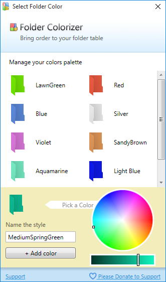 customize folder colorizer in Windows 10