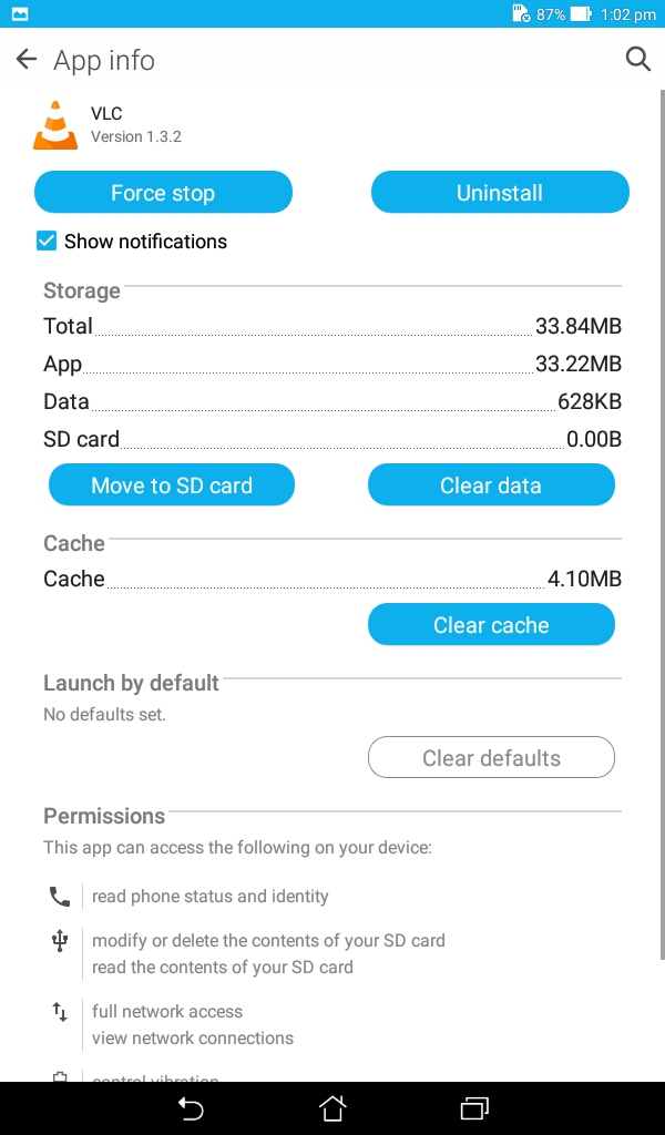 Fix VLC Media Player Video lagging issues in Android clear cache