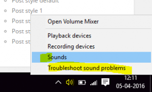 Troubleshoot sound problem