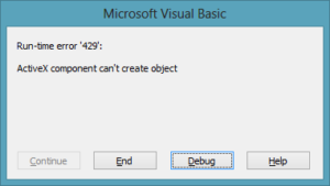 Fix Runtime Error 429 ActiveX Component can’t Create Object